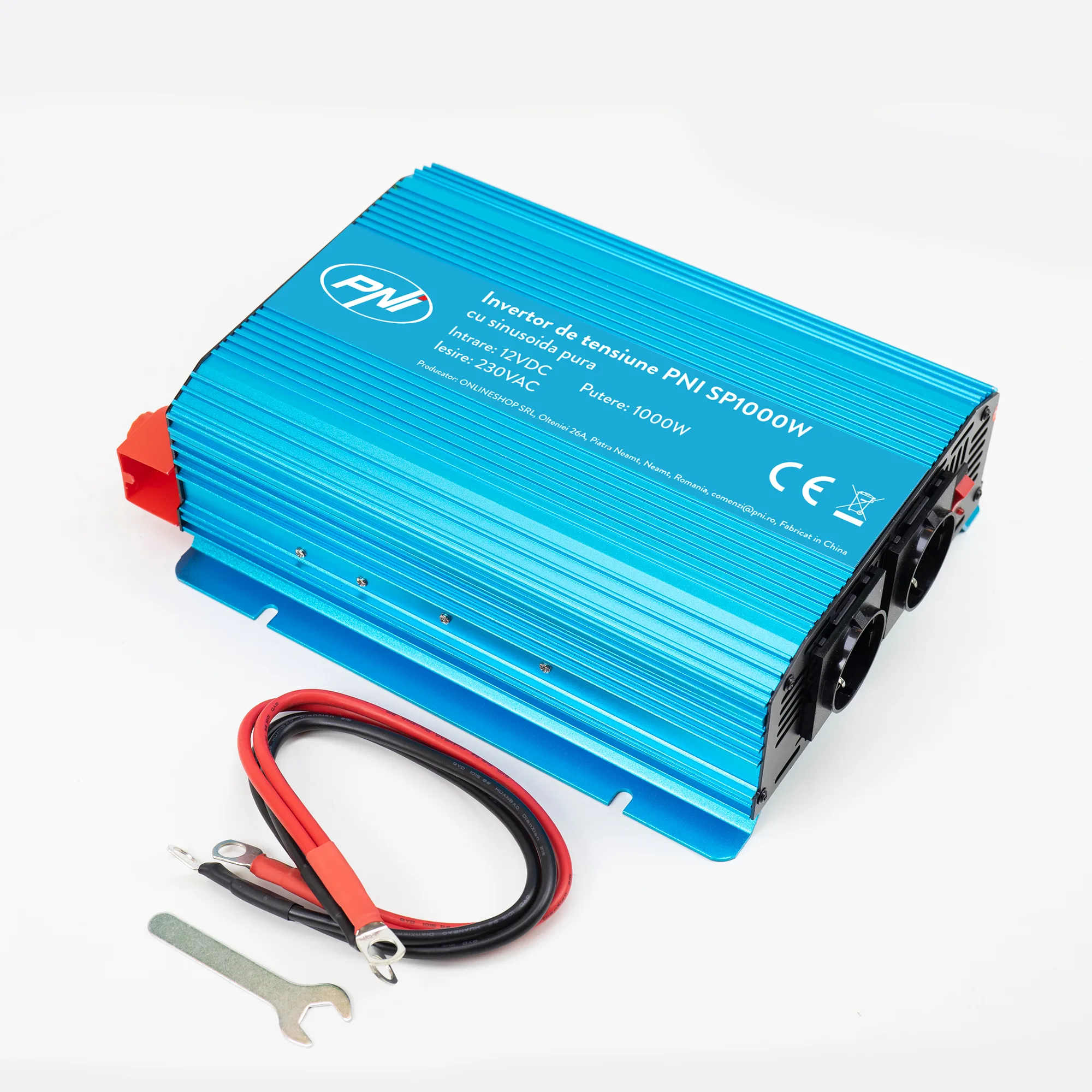 PNI SP1000W Zuivere Sinus Omvormer 12V DC-230V AC