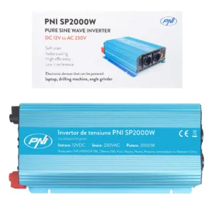 PNI SP2000W Zuivere Sinus Omvormer 12V DC-230V AC