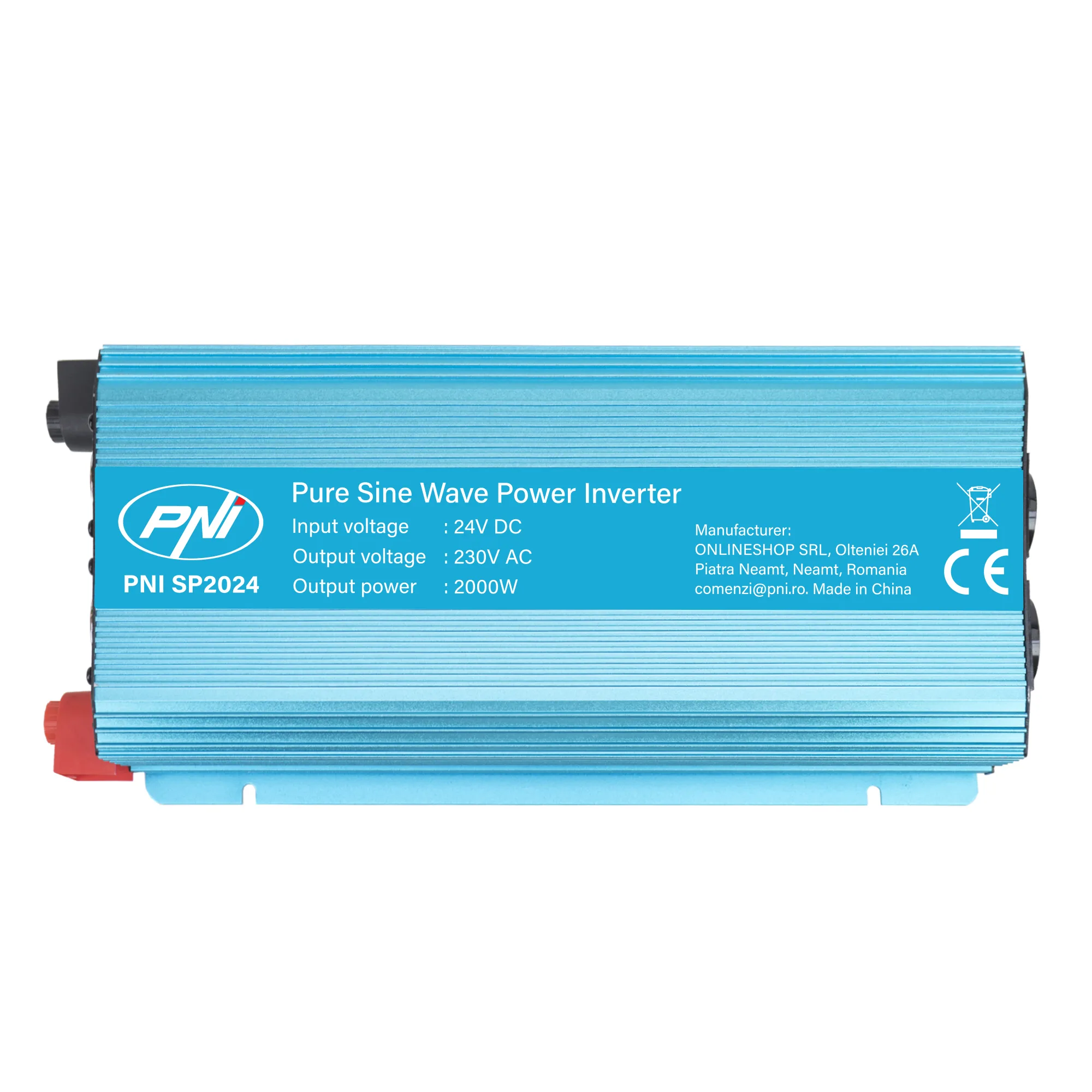 PNI SP2024 Zuivere Sinus Omvormer 2000W 24V DC-230V AC