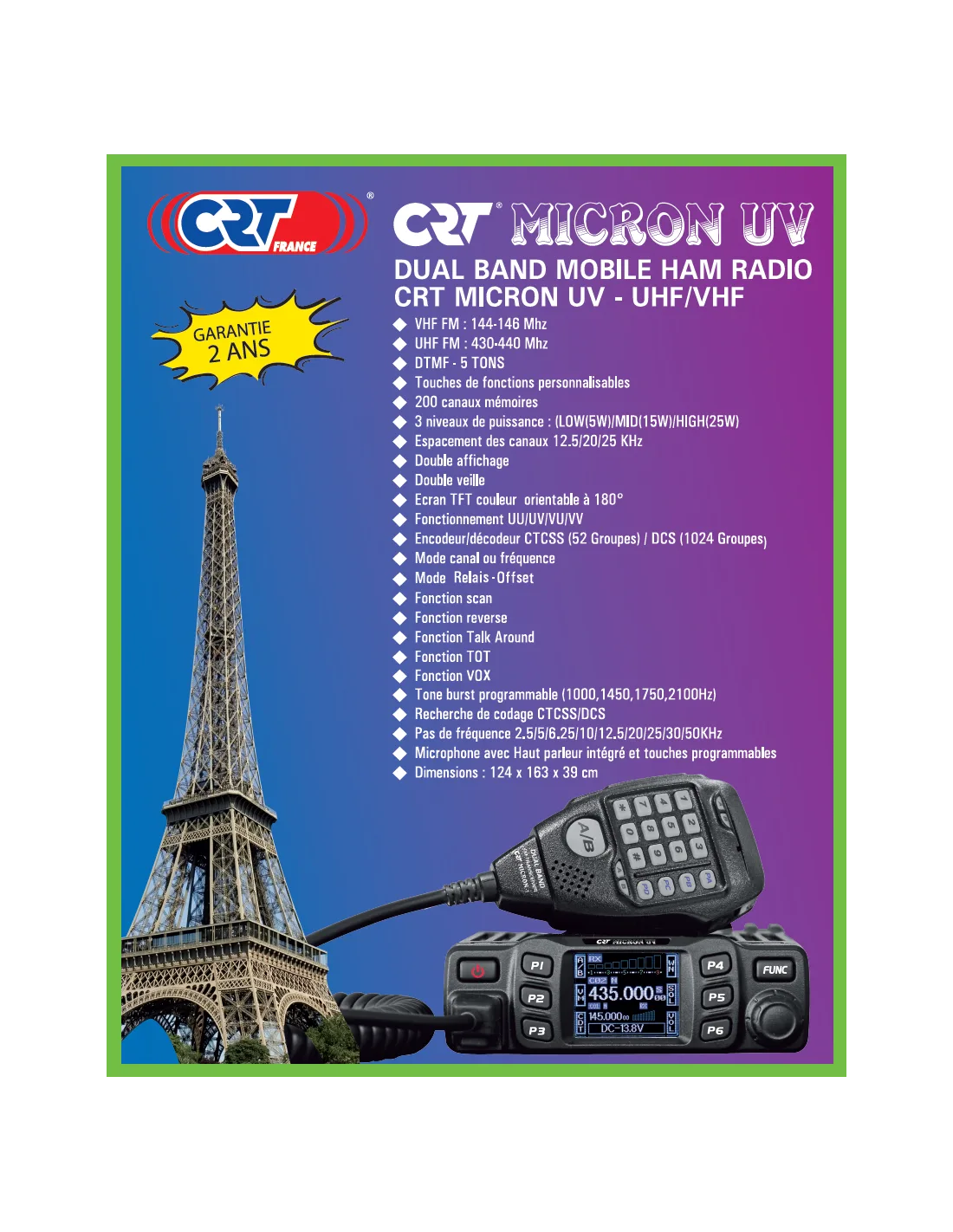 CRT MICRON V2 UV Dualband Transciever