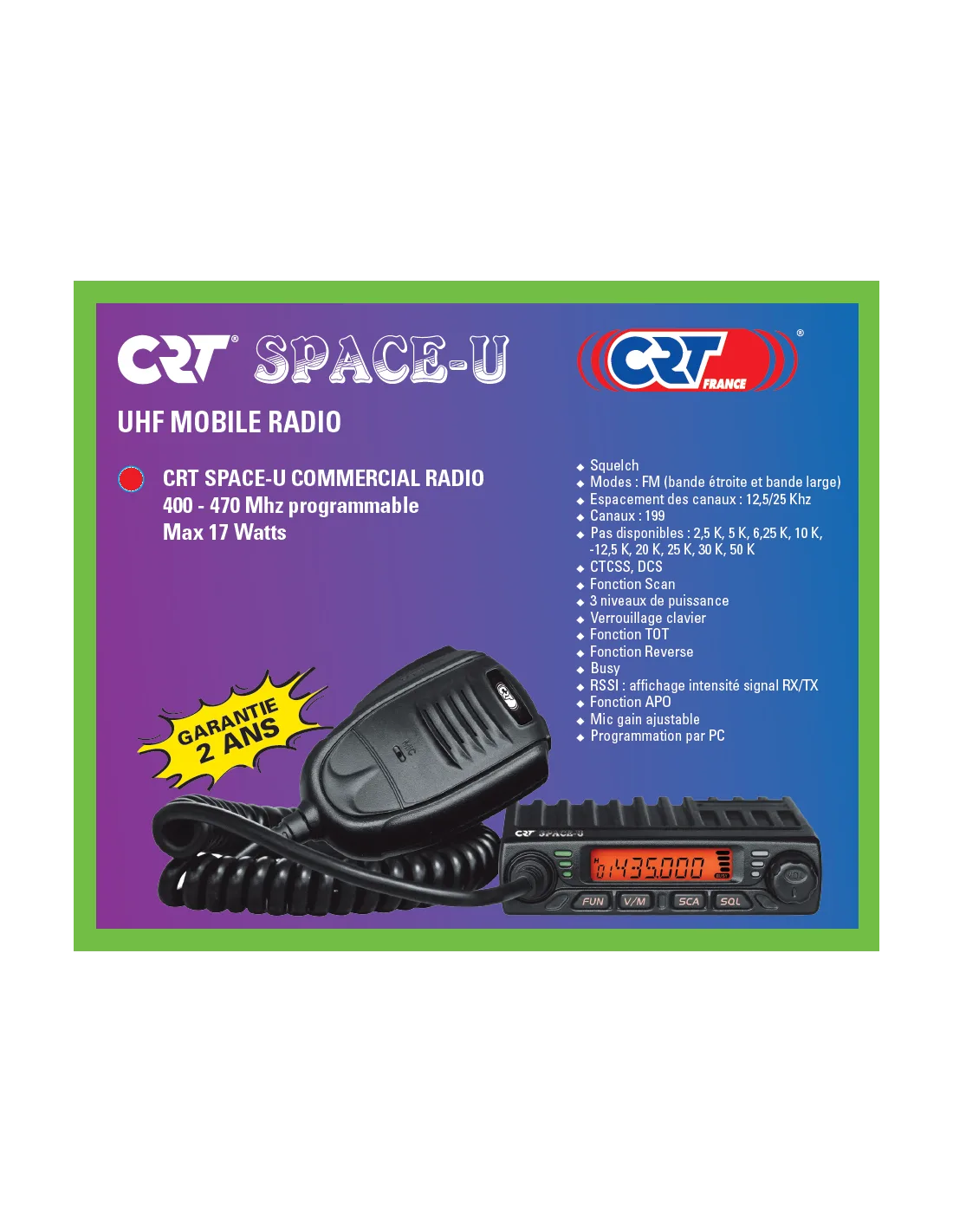 CRT Space-U UHF Transciever